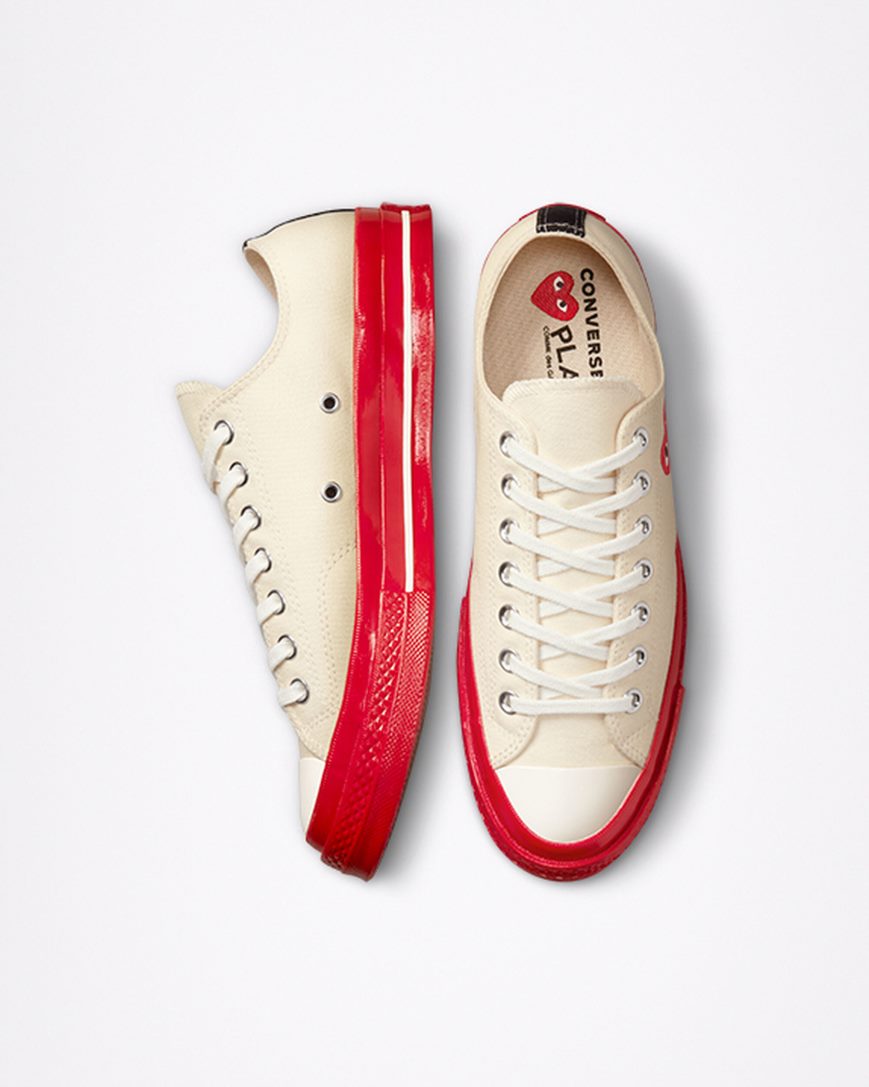 Tenisky Nizke Converse x Comme des Garçons PLAY Chuck 70 Damske Červené | SK ADNSB1